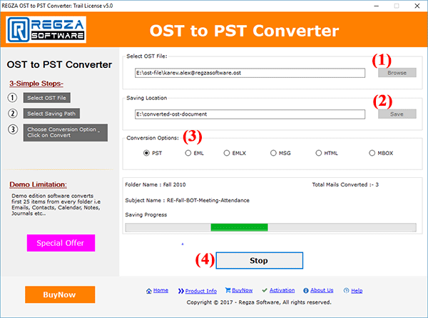Regza OST to PST Converter Windows 11 download